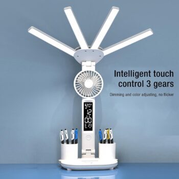 اباجوره مكتب ليد مع مروحه و ساعه